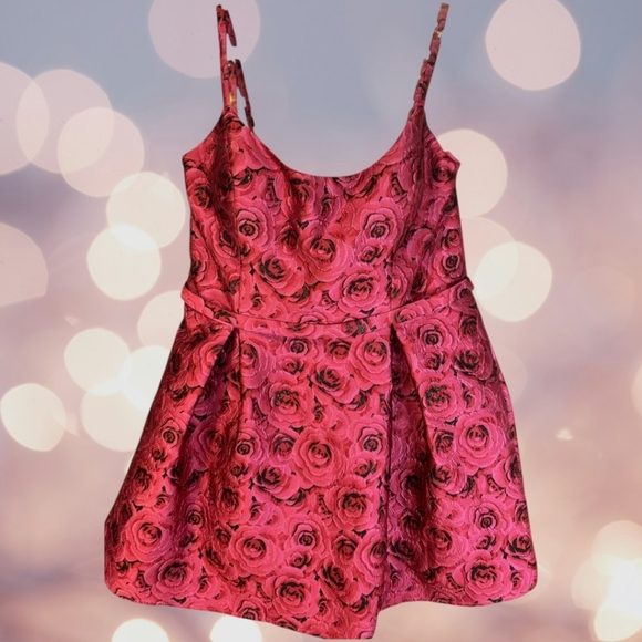 NWT Jovani Floral Printed Scoop Neck Cocktail Dress - Picture 4 of 10